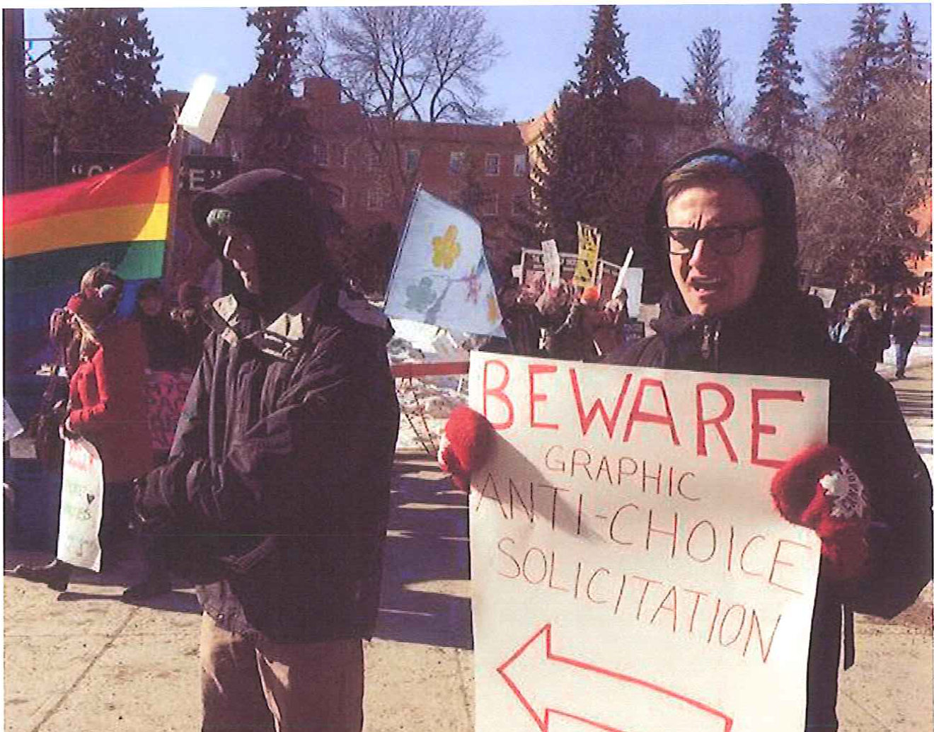Students disrupted UAlberta Pro-Life's March 2015 display