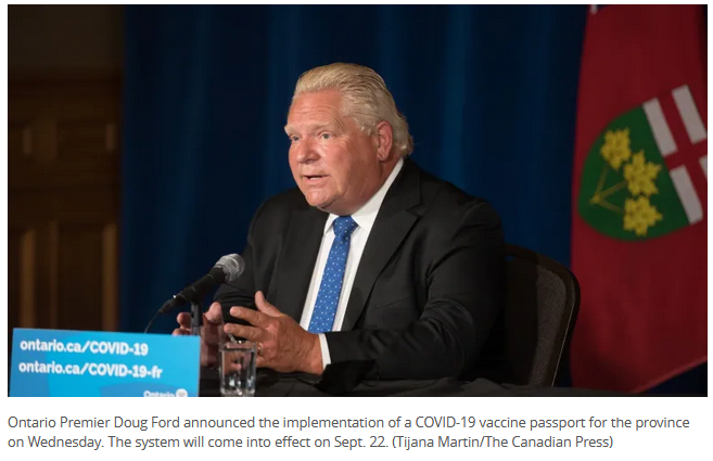 Justice Centre gives Ontario final warning over vax passports
