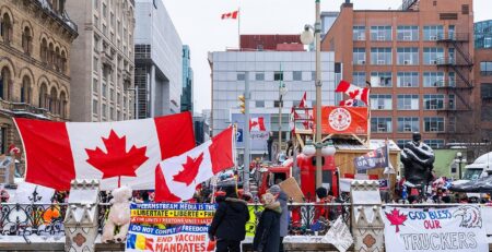 Convoi de la liberté à Ottawa en 2022 (avec l’aimable autorisation de Wikimedia Commons)